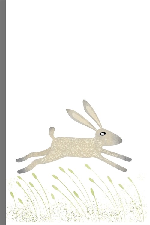 Notes: A Blank Dot Grid Notebook with Cute Leaping Hare Cover Art (Paperback)