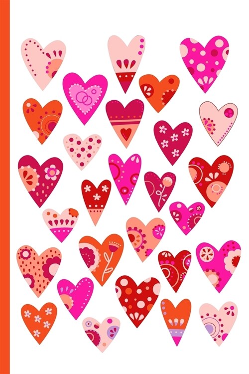 Notes: A Blank Lined Journal with Scandinavian Hearts Cover Art (Paperback)