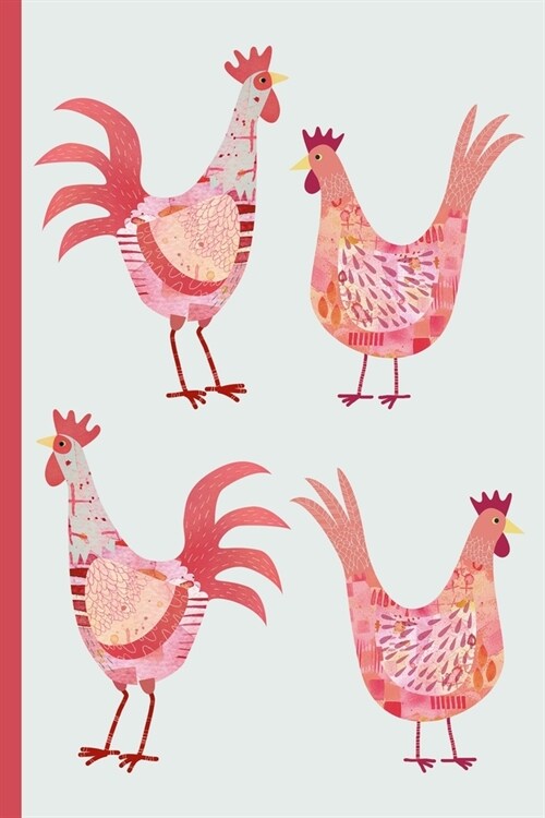 Notes: A Blank Dot Grid Notebook with Hen and Cockerel Chicken Cover Art (Paperback)