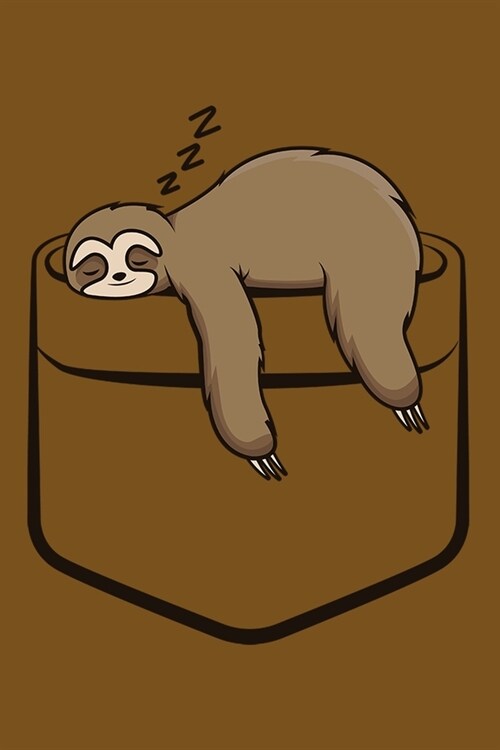 Journal: Sleepy Sloth Lazy Sleeping Sloths Black Lined Notebook Writing Diary - 120 Pages 6 x 9 (Paperback)