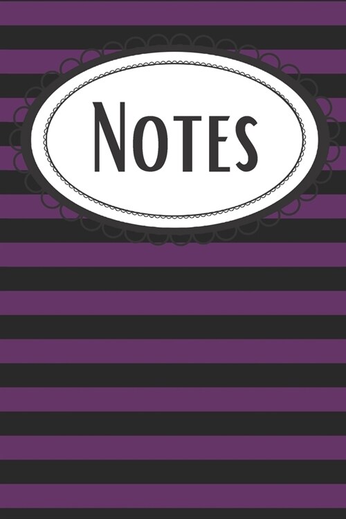 Witchy Purple and Black Striped Notebook: For Halloween Lovers, Goth Girls, Wicca Practitioners, and Pagan Witches (Paperback)