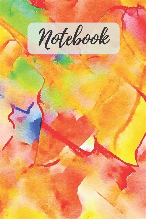 Notebook: Abstract Watercolor Art Notebook / Journal / Diary (Lined - 6 x 9 - 120 pages) (Paperback)