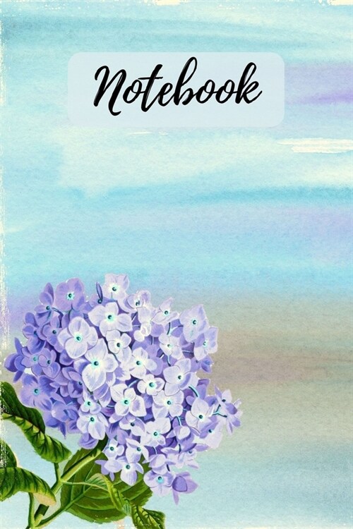 Notebook: Cute Flower Watercolor Art Notebook / Journal / Diary (Lined - 6 x 9 - 120 pages) (Paperback)