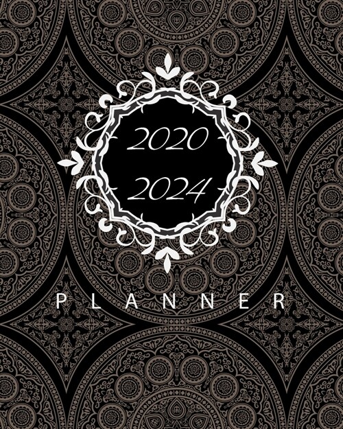 2020-2024 Planner: Black Mandala, 5 year Monthly Planner 60 Months Appointment Calendar Business Planners and Journal Agenda Schedule Org (Paperback)