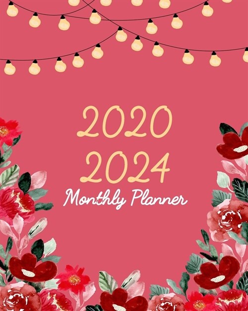 Monthly Planner 2020-2024: Cute Pink, 5 year Monthly Planner 60 Months Appointment Calendar Business Planners and Journal Agenda Schedule Organiz (Paperback)