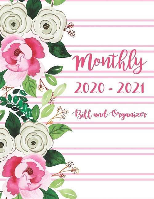 Monthly Bill and Organizer 2020-2021: 2 year Daily Weekly & Monthly Calendar Expense Tracker Organizer For Budget Planner And Financial Planner Workbo (Paperback)