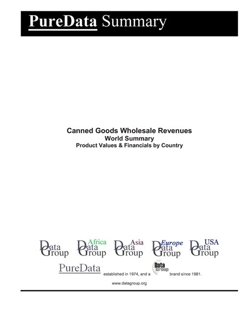 Canned Goods Wholesale Revenues World Summary: Product Values & Financials by Country (Paperback)