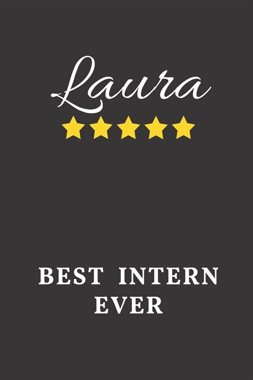 Laura Best Intern Ever: Un-dated Daily Planner Appreciation Gift for Female Intern Personalized with Name (Paperback)