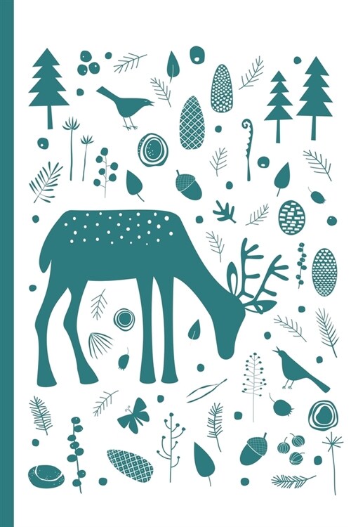 Notes: A Blank Dot Grid Notebook with Woodland Deer Wildlife Cover Art (Paperback)