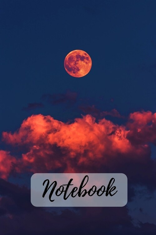 Notebook: Cute Moon Notebook / Journal / Diary (Lined - 6 x 9 inches - 120 pages) (Paperback)