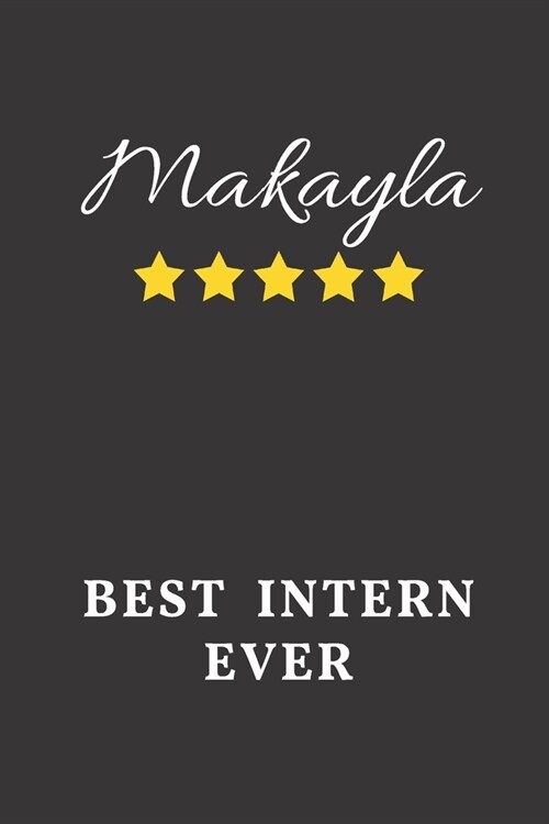 Makayla Best Intern Ever: Un-dated Daily Planner Appreciation Gift for Female Intern Personalized with Name (Paperback)