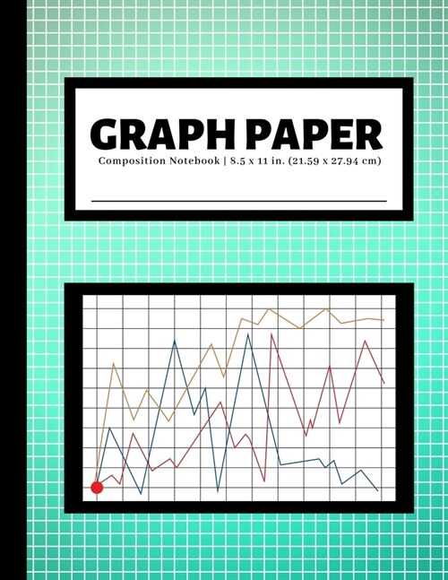 Graph Paper Composition Notebook: 200 Pages - 4x4 Quad Ruled Graphing Grid Paper - Math and Science Notebooks - Aqua Green (Paperback)