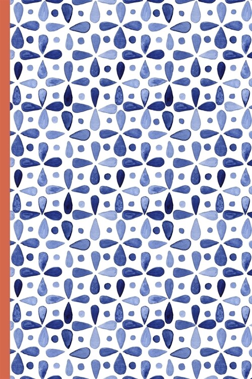 Notes: A Blank Isometric Graph Paper Notebook with Indigo Watercolor Geometric Cover Art (Paperback)