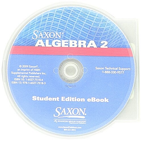 Saxon Algebra 2: Student Edition eBook CD Replacement Kit 2009 (Hardcover, 4)