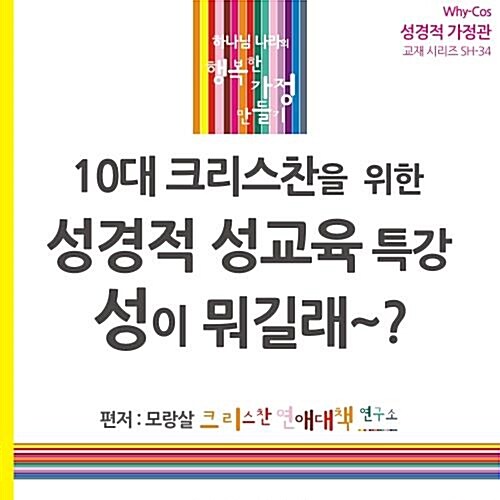 (기독교 크리스천을 위한 교회 성교육 토론식 나눔집) 10대  크리스찬을 위한 성경적 성교육 특강 성이 뭐길래?