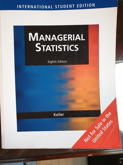 [중고] Managerial Statistics (Paperback + CD 1장)