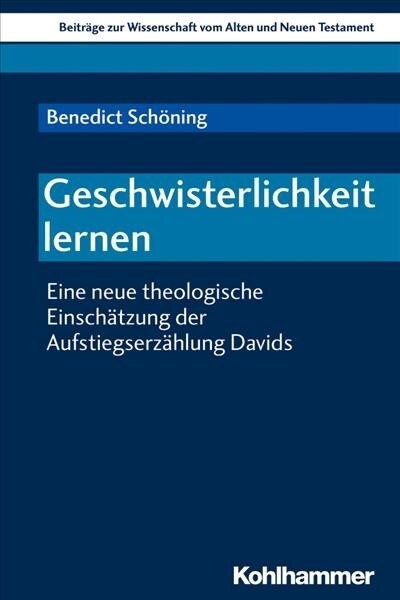 Geschwisterlichkeit Lernen: Eine Neue Theologische Einschatzung Der Aufstiegserzahlung Davids (Paperback)