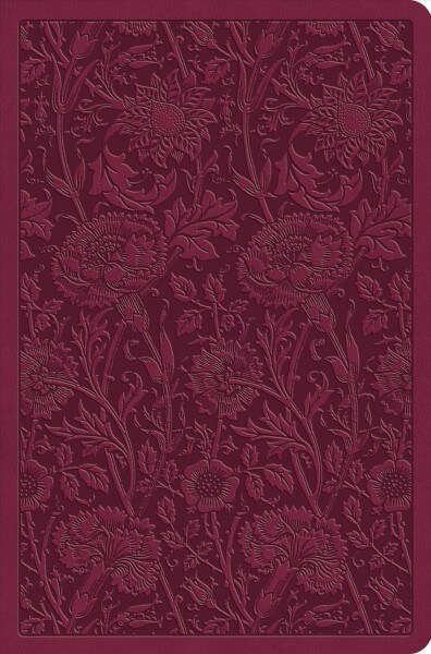 ESV Value Compact Bible (Trutone, Raspberry, Floral Design) (Imitation Leather)
