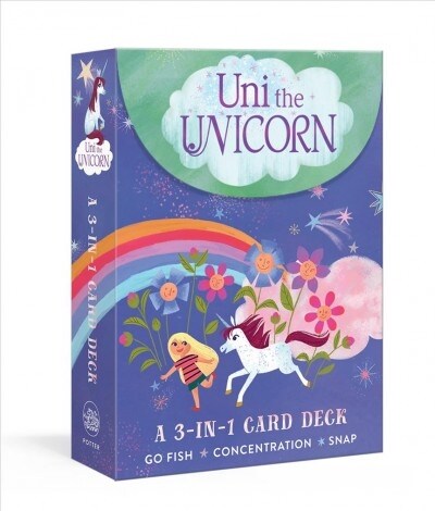 Uni the Unicorn: A 3-In-1 Card Deck: Card Games Include Go Fish, Concentration, and Snap (Board Games)