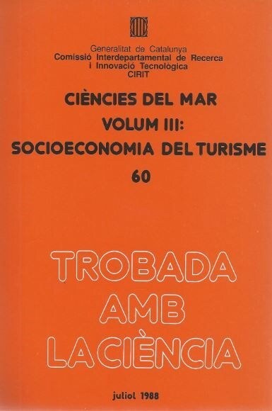 CIENCIES DEL MAR. VOL. 3. SOCIOECONOMIA DEL TURISME (Book)