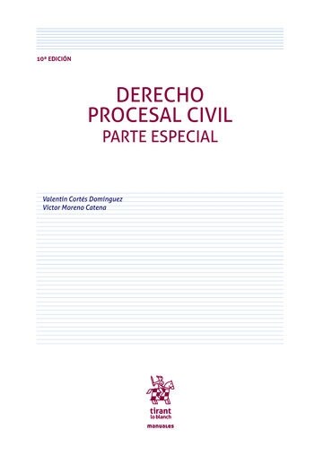 DERECHO PROCESAL CIVIL PARTE ESPECIAL 10º EDICION (Book)