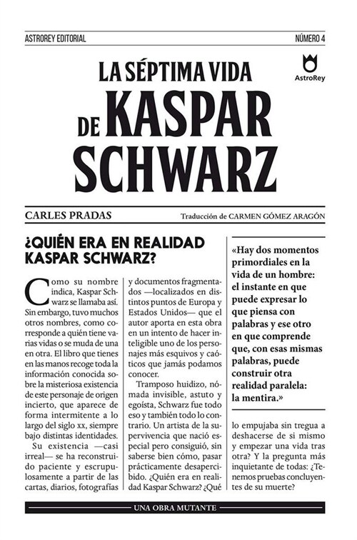 SEPTIMA VIDA DE KASPAR SCHWARZ,LA (Hardcover)