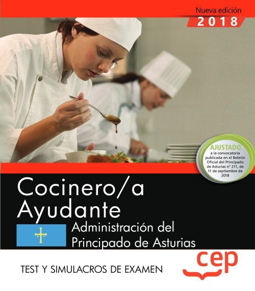 COCINERO/A AYUDANTE ADMINISTRACION PRINCIPADO ASTURIAS TEST (Paperback)
