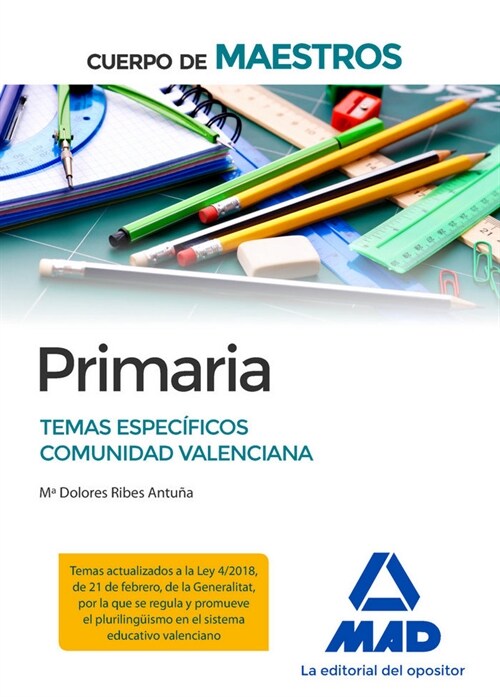 CUERPO DE MAESTROS PRIMARIA TEMAS ESPECIFICOS COMUNIDAD VAL (Paperback)