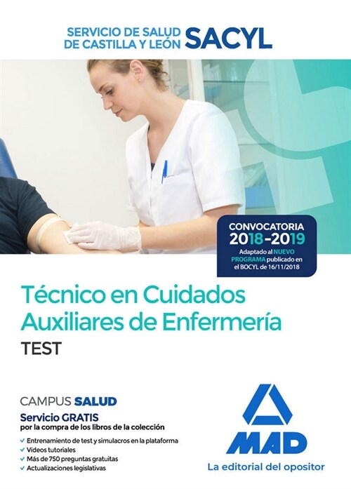 TECNICO CUIDADOS AUXILIARES ENFERMERIA CASTILLA LEON TEST (Paperback)