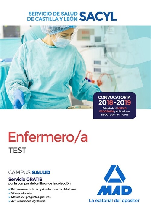 ENFERMERO/A SERVICIO SALUD CASTILLA LEON TEST (Paperback)