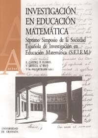 INVESTIGACION EN EDUCACION MATEMATICA (Book)