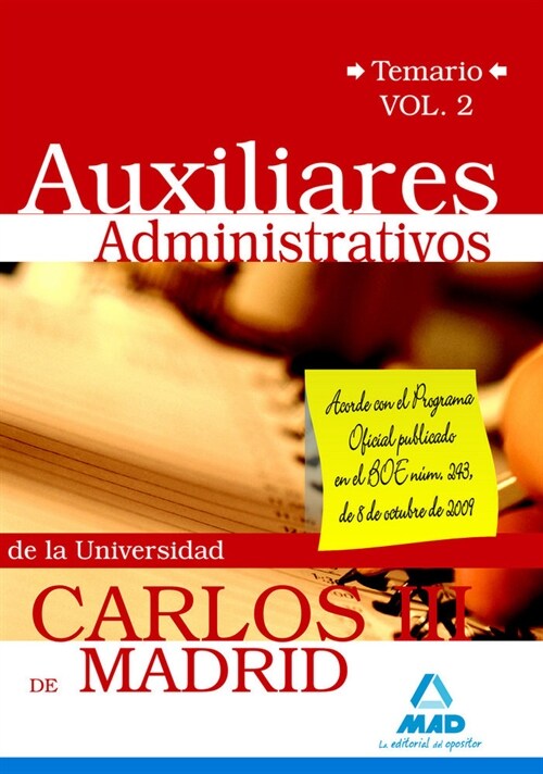 AUXILIAR ADMINISTRATIVO DE LA UNIVERSIDAD CARLOS III DE MADR (Book)