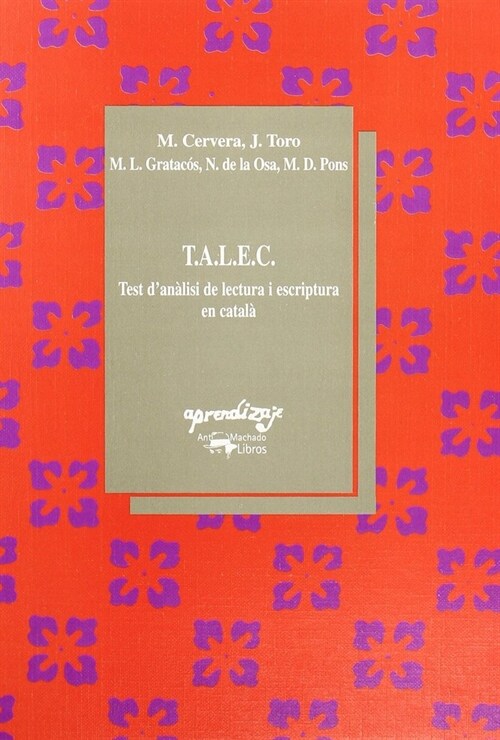 T.A.L.E.C. AV-79 TEST DANALISI DE LECTURA I ESCRIPTURA CAT (Book)