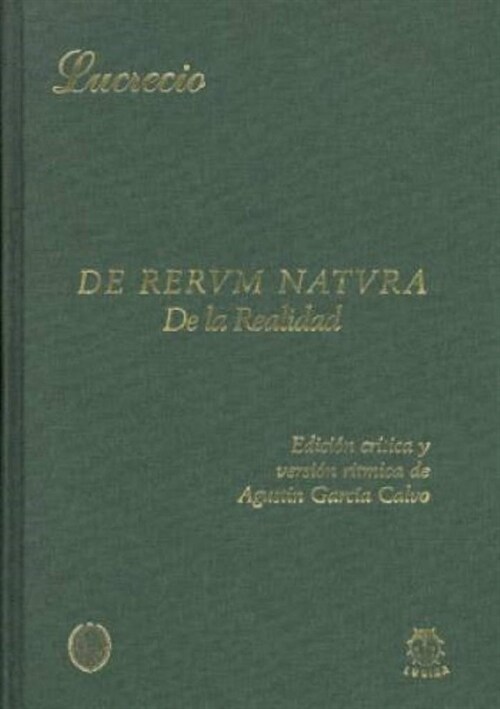 DE RERUM NATURA DE LA REALIDAD O.VARIAS (Book)