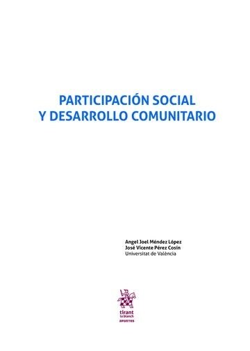 PARTICIPACION SOCIAL Y DESARROLLO COMUNITARIO (Paperback)
