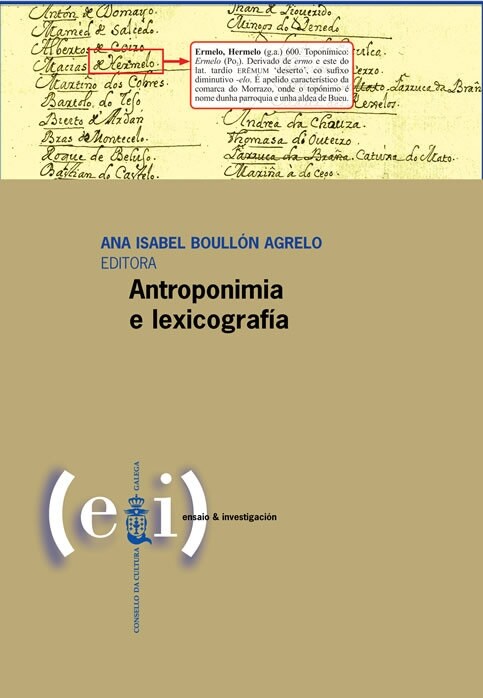 ANTROPONIMIA E LEXICOGRAFIA (Other Book Format)