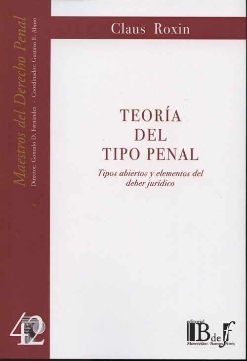 TEORIA DEL TIPO PENAL (Paperback)
