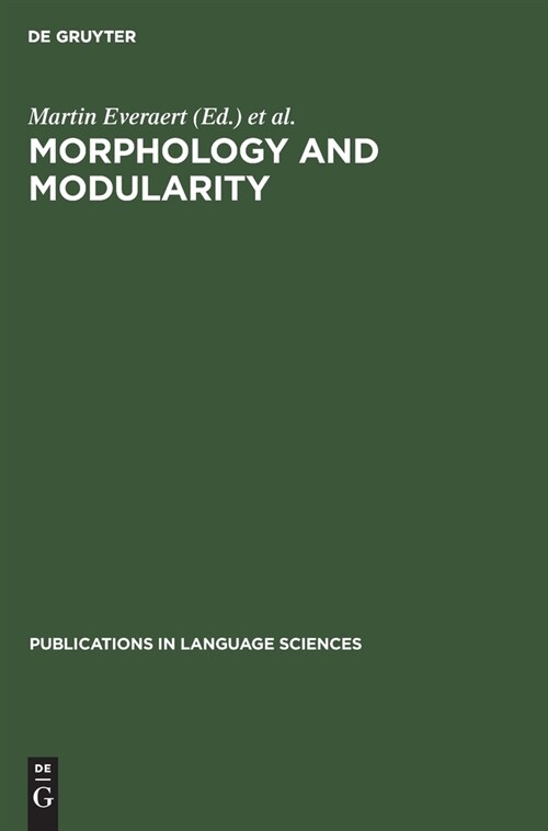 Morphology and Modularity (Hardcover)