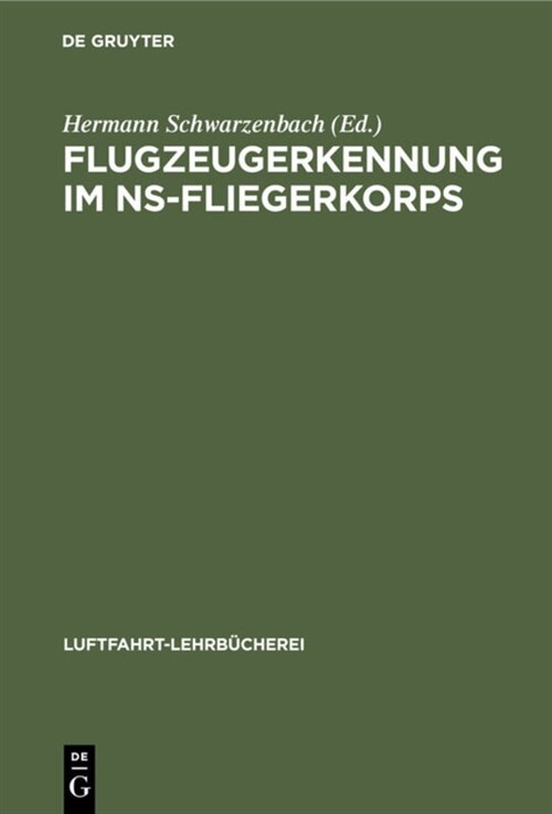 Flugzeugerkennung Im Ns-fliegerkorps (Hardcover)