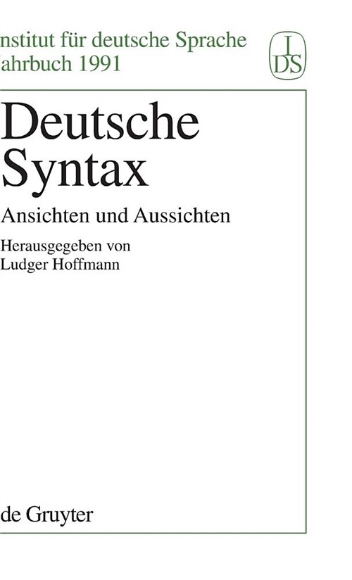 Deutsche Syntax (Hardcover)