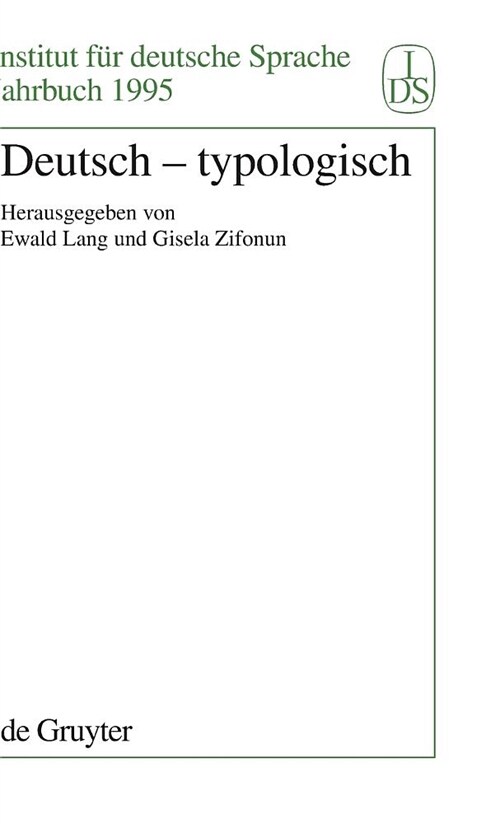 Deutsch - Typologisch (Hardcover)