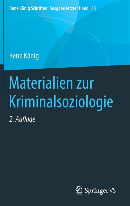 Materialien Zur Kriminalsoziologie (Hardcover, 2, 2. Aufl. 2020)