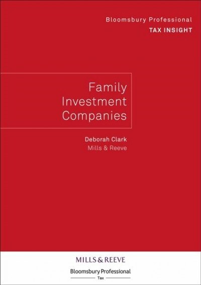 Bloomsbury Professional Tax Insight - Family Investment Companies (Paperback)
