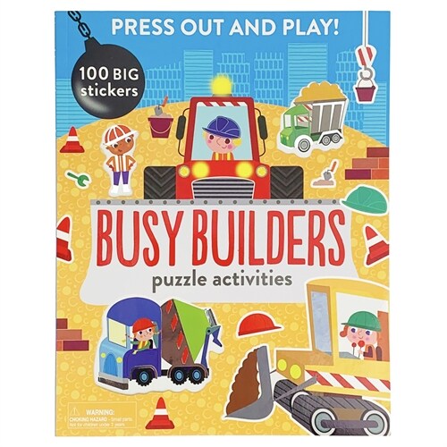 Busy Builders: Puzzle Activities Press Out and Play (Paperback)