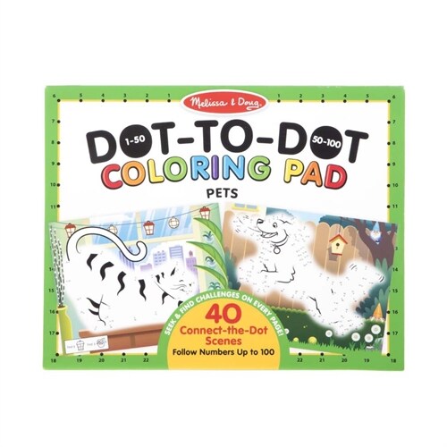 123 Dot-To-Dot Coloring Pads - Pets (Other)