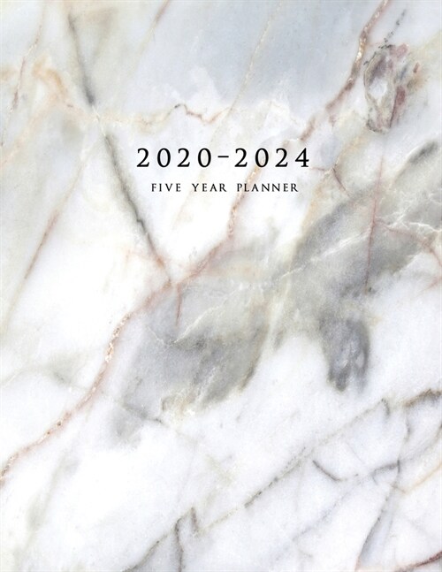 2020-2024 Five Year Planner: Large 60-Month Schedule Organizer with Marble Cover (Volume 3) (Paperback)