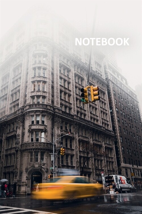 Notebook: NYC yellow cab Pretty Composition Book Daily Journal Notepad Diary Student for researching where to stay in new york c (Paperback)