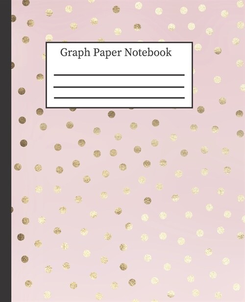 Graph Paper Notebook: 5x5 Grid Paper, Quad Ruled Graphing Composition Book for School College Students: 7.5 x 9.25 100 Pages, Pretty Pink Po (Paperback)