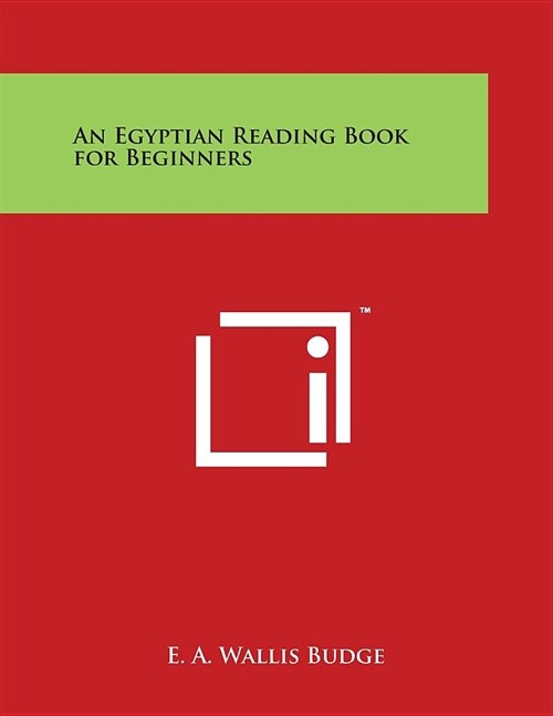 An Egyptian Reading Book for Beginners (Paperback)