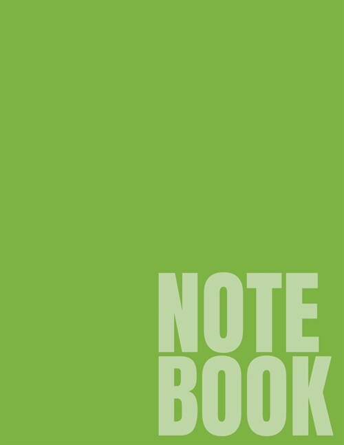 Notebook: Lime Green College Ruled 8.5 x 11 (100 Pages) (Paperback)